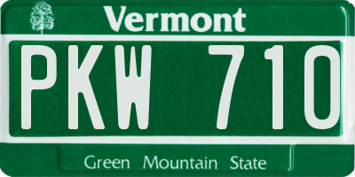 VT license plate PKW710