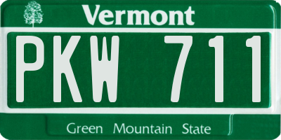 VT license plate PKW711