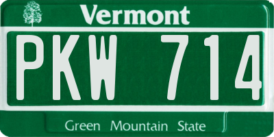 VT license plate PKW714