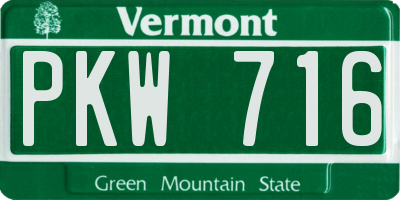 VT license plate PKW716