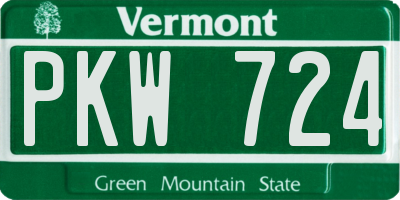 VT license plate PKW724