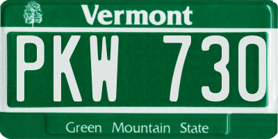VT license plate PKW730
