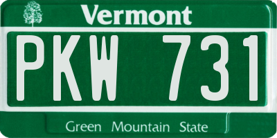 VT license plate PKW731
