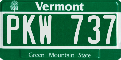 VT license plate PKW737