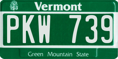 VT license plate PKW739