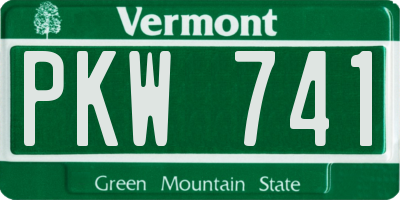 VT license plate PKW741