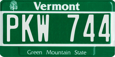 VT license plate PKW744