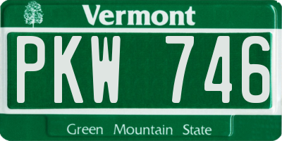 VT license plate PKW746