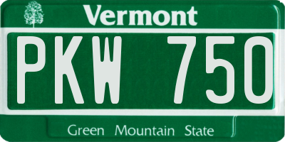 VT license plate PKW750