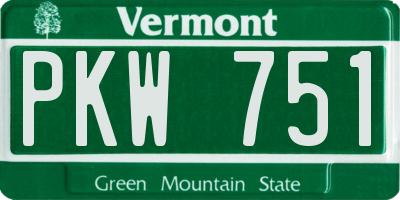 VT license plate PKW751