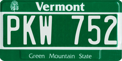 VT license plate PKW752
