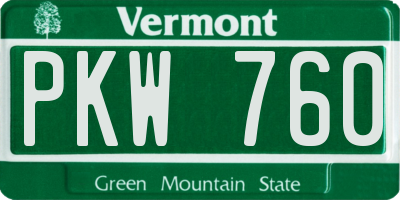 VT license plate PKW760