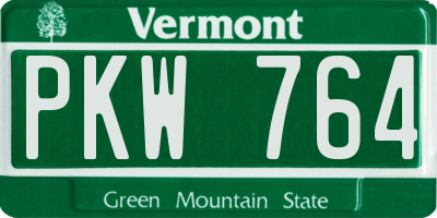 VT license plate PKW764
