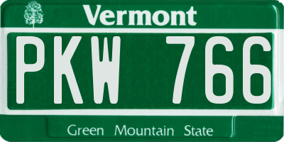 VT license plate PKW766