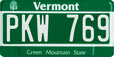 VT license plate PKW769