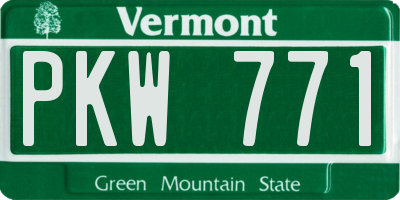 VT license plate PKW771