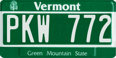 VT license plate PKW772