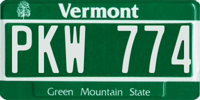 VT license plate PKW774