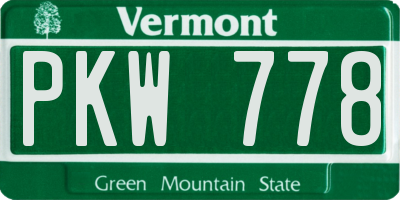 VT license plate PKW778