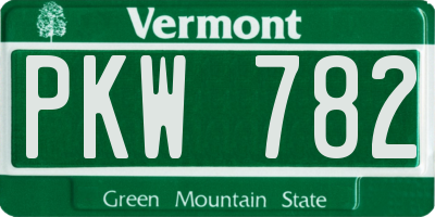 VT license plate PKW782