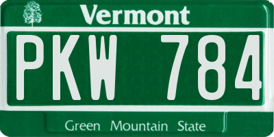 VT license plate PKW784