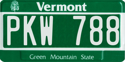 VT license plate PKW788