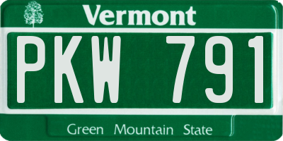 VT license plate PKW791