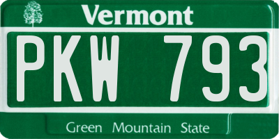 VT license plate PKW793