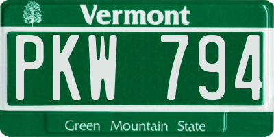 VT license plate PKW794