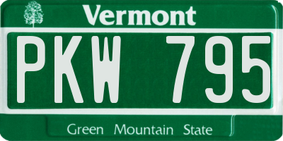 VT license plate PKW795