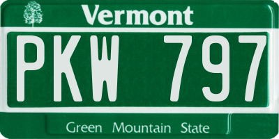 VT license plate PKW797