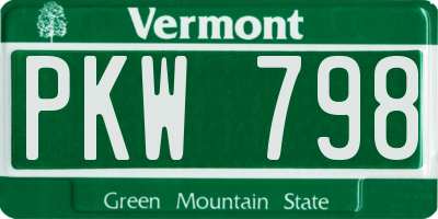 VT license plate PKW798