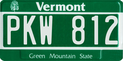 VT license plate PKW812