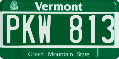 VT license plate PKW813
