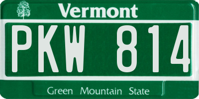 VT license plate PKW814