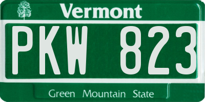 VT license plate PKW823