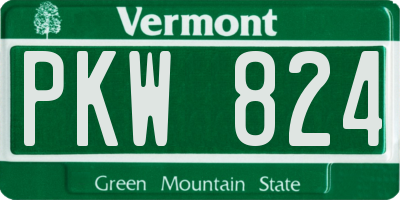 VT license plate PKW824