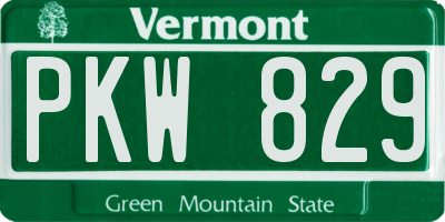 VT license plate PKW829