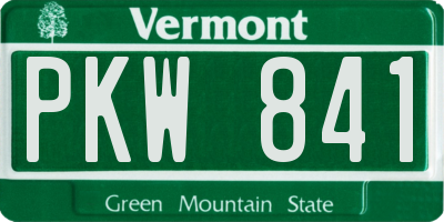 VT license plate PKW841