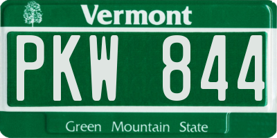 VT license plate PKW844