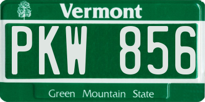 VT license plate PKW856