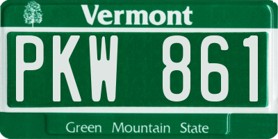 VT license plate PKW861
