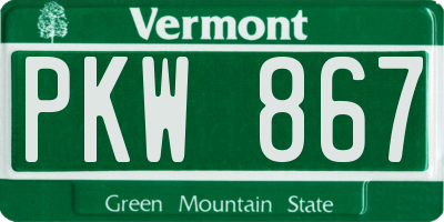 VT license plate PKW867