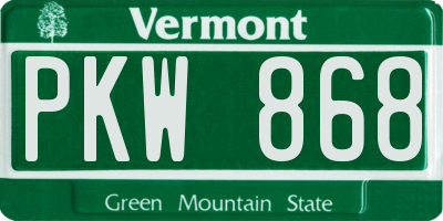 VT license plate PKW868