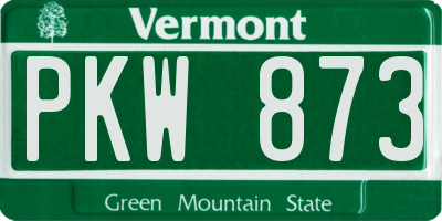 VT license plate PKW873