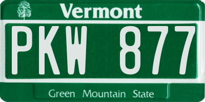 VT license plate PKW877