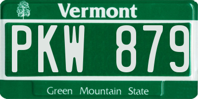 VT license plate PKW879
