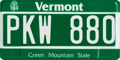 VT license plate PKW880