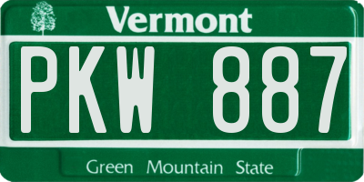 VT license plate PKW887