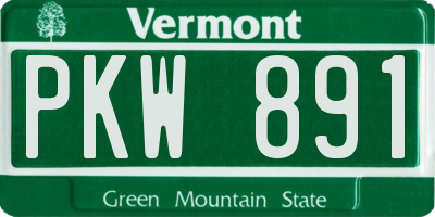 VT license plate PKW891